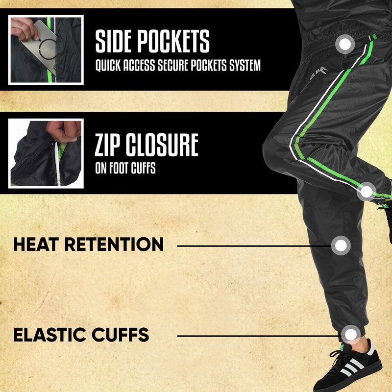 RAD Sauna Sweat Suit for Men & Women (Medium To 6XL) for Weight Loss & Fat Burn Sweating Suit (Green, 3XL) - Image 3